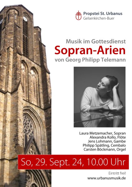 Plakat Sopran-Arien von G. Ph. Telemann